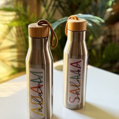 Silver stainless steel flask 500ml