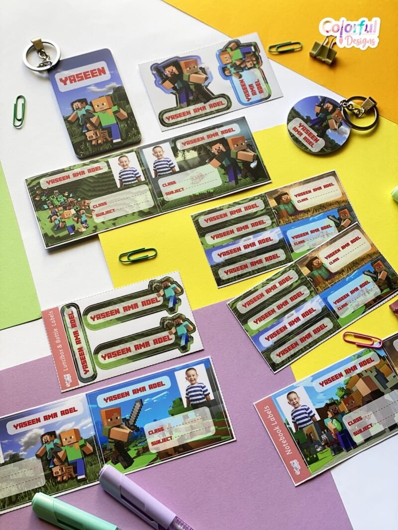 Minecraft Subject Labes Minecraft - Colorful Designs