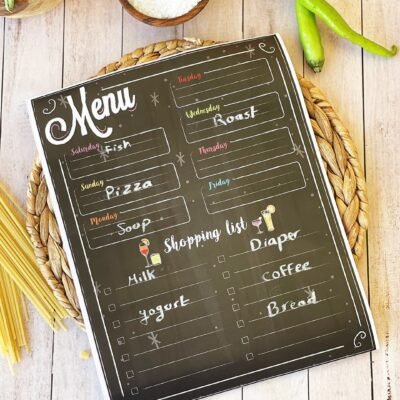 Alternative view of Menu blackboard
