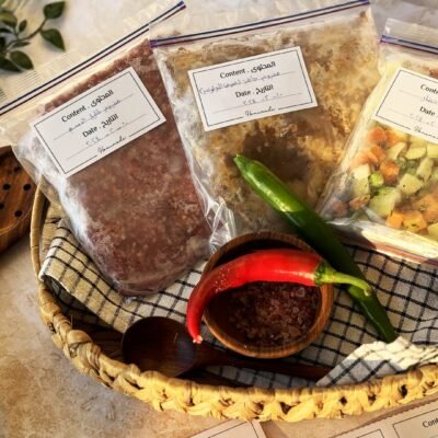 All natural fridge organizing - English & Arabic