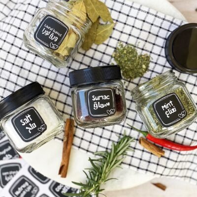 Jar 207ml - Black lid - 4 pcs