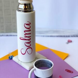 A white thermos with 