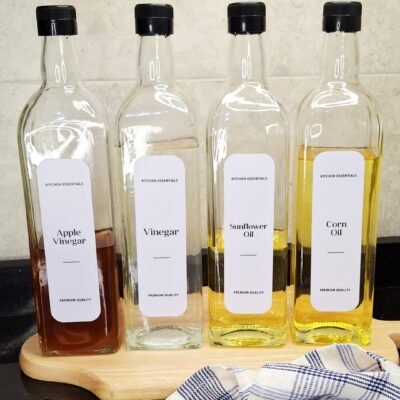 Square bottle 1000ml - White mode