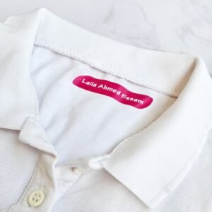 Alternative view of Pink curve iron on