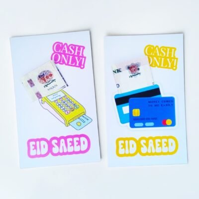 Two colorful cards with 